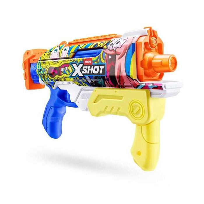 Zuru Pistola de Agua X-Shot Bob Esponja Carga Rápida 18,7x34x6cm