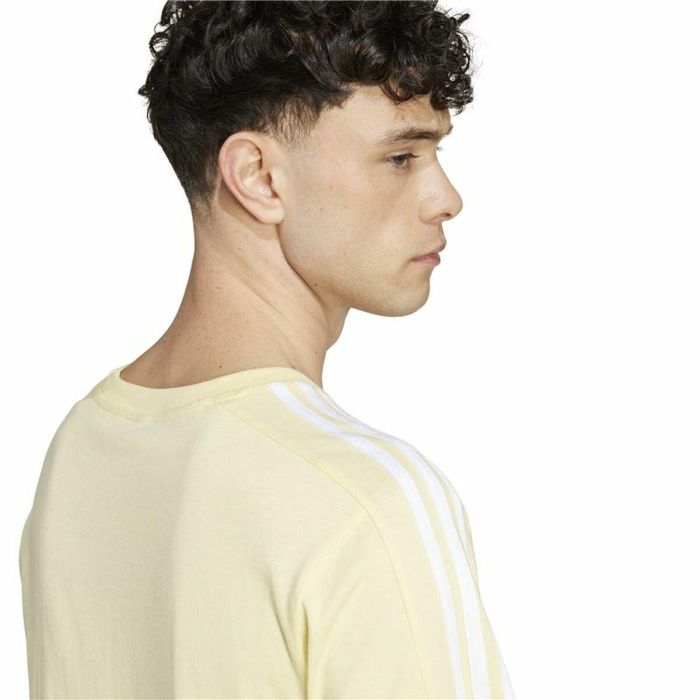 Camiseta de Manga Corta Hombre Adidas Essentials Single Jersey 3-Stripes Amarillo 2 Camiseta de Manga Corta Hombre Adidas Essentials Single Jersey 3-Stripes Amarillo 2