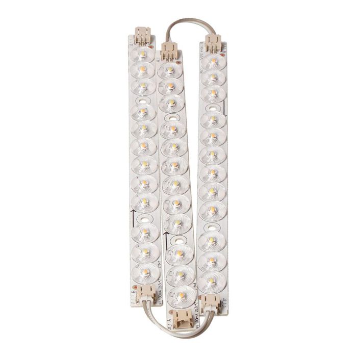 Edm 32575 Pack 3 Tiras LED de Recambio para Aplique Redondo 18W CCT (1 Tipo A, 2 Tipo B)