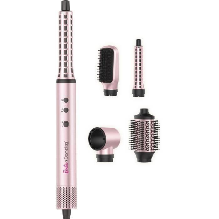 Cepillo secador - DEMELISS - Air Flow Styler Barbie Edition - 3 velocidades - Rosa