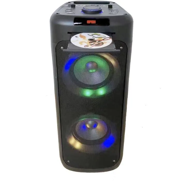 Inovalley Altavoz de luz MS06 -CD -XXL Bluetooth 5.0 1000W Función de Karaoke 1