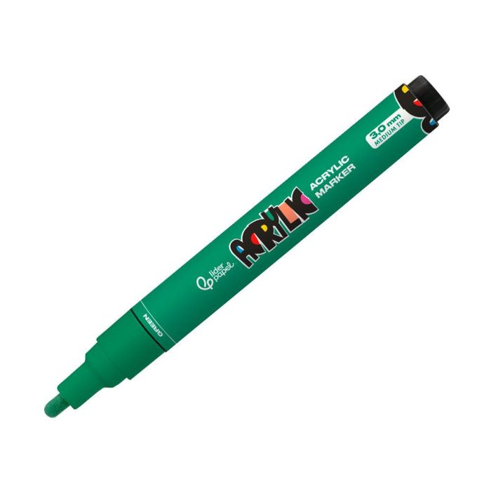 Rotulador Liderpapel Acrylic Base Agua Todo Tipo De Superficie Punta Redonda 3 mm Verde 1 Rotulador Liderpapel Acrylic Base Agua Todo Tipo De Superficie Punta Redonda 3 mm Verde 1
