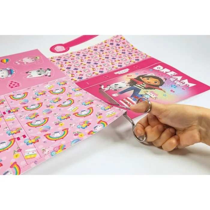 Clementoni 8005125187973 Gabby y la Casa Mágica Agenda Personalizada con Pegatinas, Rotuladores, Lápices y Adornos