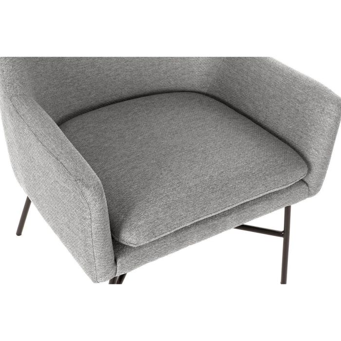 Sillón DKD Home Decor Negro Gris claro Metal 66 x 62 x 76,5 cm 6 Sillón DKD Home Decor Negro Gris claro Metal 66 x 62 x 76,5 cm 6