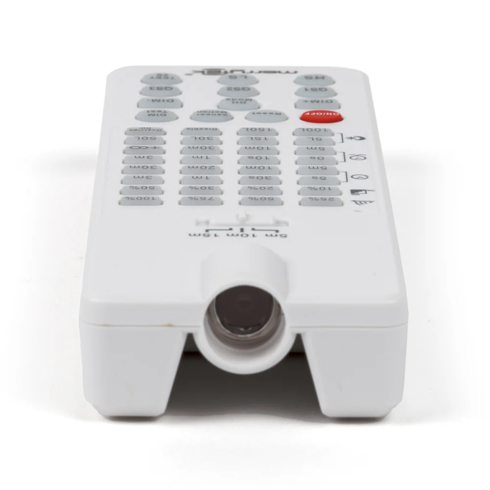 Merrytek Control Remoto para Sensor Microondas Campanas LED, Configuración de Detección y Tiempo, Compatible con Drivers 1-10V