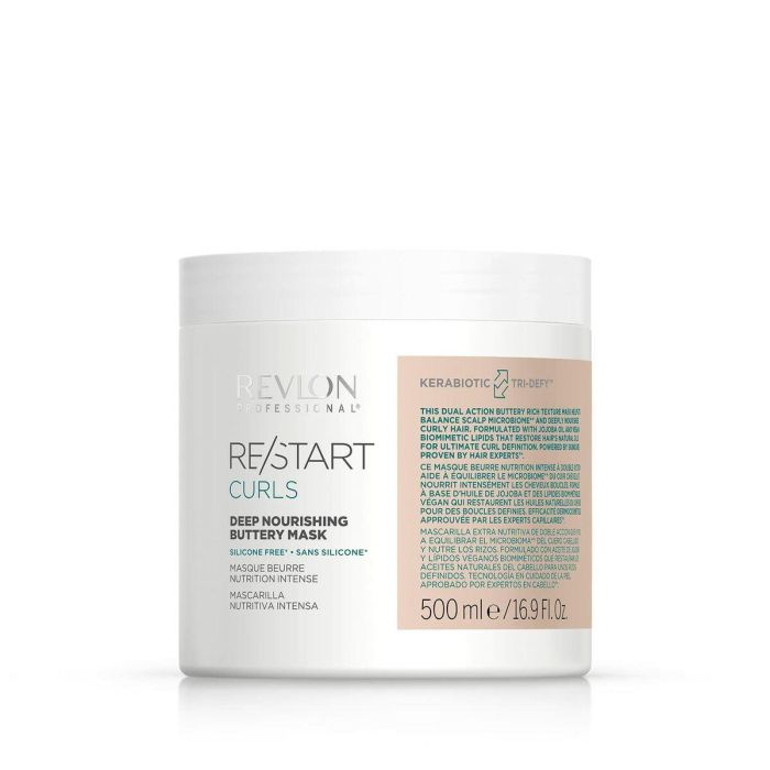 Revlon RE-START CURLS Mascarilla Nutritiva con Aceite de Aguacate para Cabello Rizado, Hidrata, Define y Nutre 500 ml