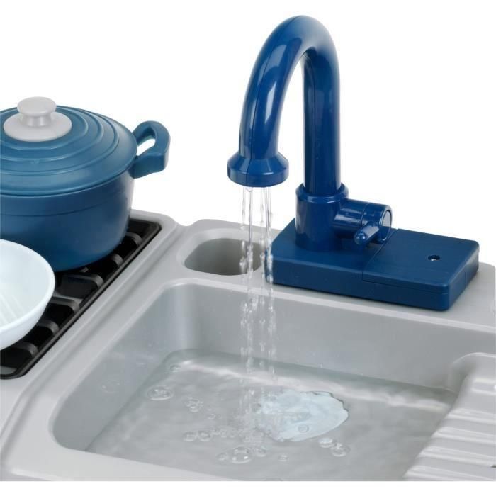 Klein AUC1700675656071 Fregadero de Juguete para Niños Cocina Miele, Grifo de Agua Funcional, con Muchos Accesorios para Juego Simulado 5