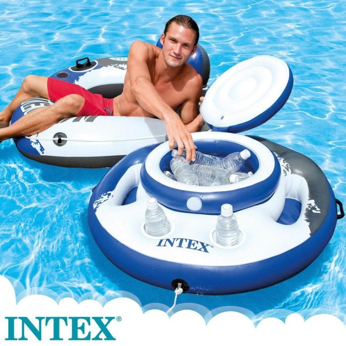 Nevera Hinchable Flotante Intex Mega Chill 89 x 35 x 89 cm (6 Unidades) 1