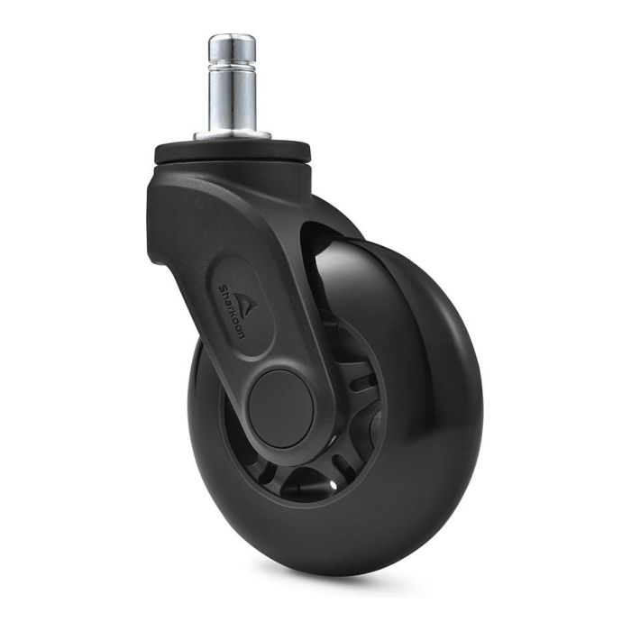 Sharkoon Gamingstühle Rollen-Set Skiller SW10 - Ruedas Giratorias, Set de 5, Negro PU, 7.5 cm, Compatible con SKILLER y ELBRUS