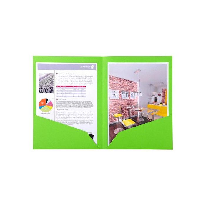 Subcarpeta Exacompta Rock´S Doble 210G A4 Verde Paquete De 25