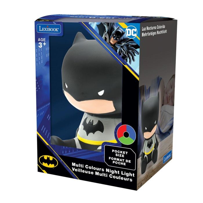 Lexibook Lámpara de Noche 3D Batman LED con Cambio de Color y Material Anti-Choque para Niños, 13cm Portátil 1 Lexibook Lámpara de Noche 3D Batman LED con Cambio de Color y Material Anti-Choque para Niños, 13cm Portátil 1