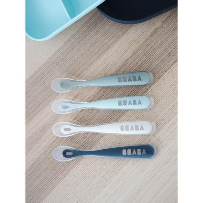 Béaba Set de 4 cucharas primera comida Silicona suave Rainbow 2