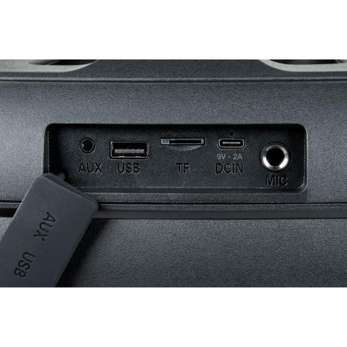 BIGBEN PARTYBTHPMAX - Altavoz luminoso inalámbrico - Bluetooth 5.3 - 200W - USB, SD, Aux-In - Micrófono con cable (ideal Karaoke) 4