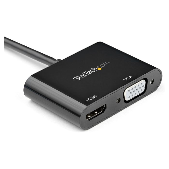 Adaptador Display Port a HDMI/VGA Startech DP2VGAHD20 4K Ultra HD Negro
