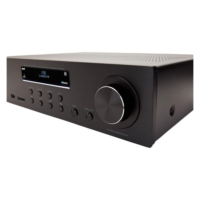 Aiwa AMR-200DAB Stereo Receiver 200W con Bluetooth, DAB+/FM Radio, USB, Pantalla - Negro
