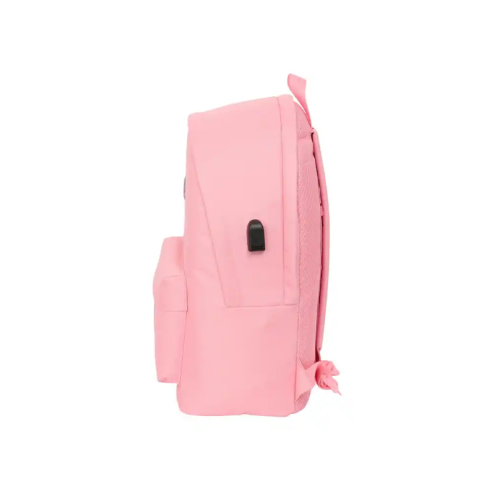 Safta Mochila Doble para Portátil 15,6" + USB El Pulpo Rosa 31x44x18 cm 2