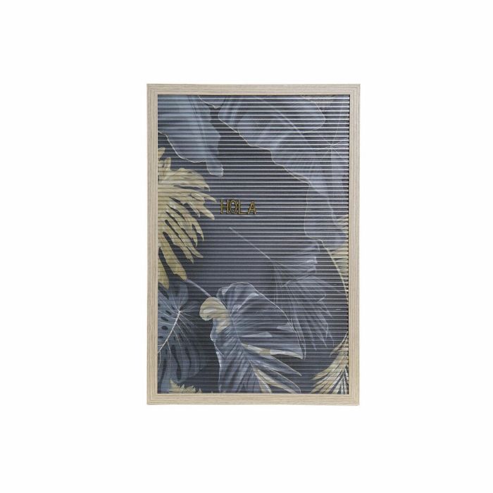 Memo Tropical DKD Home Decor Gris Natural 1.5 x 45 x 30 cm (2 Unidades)