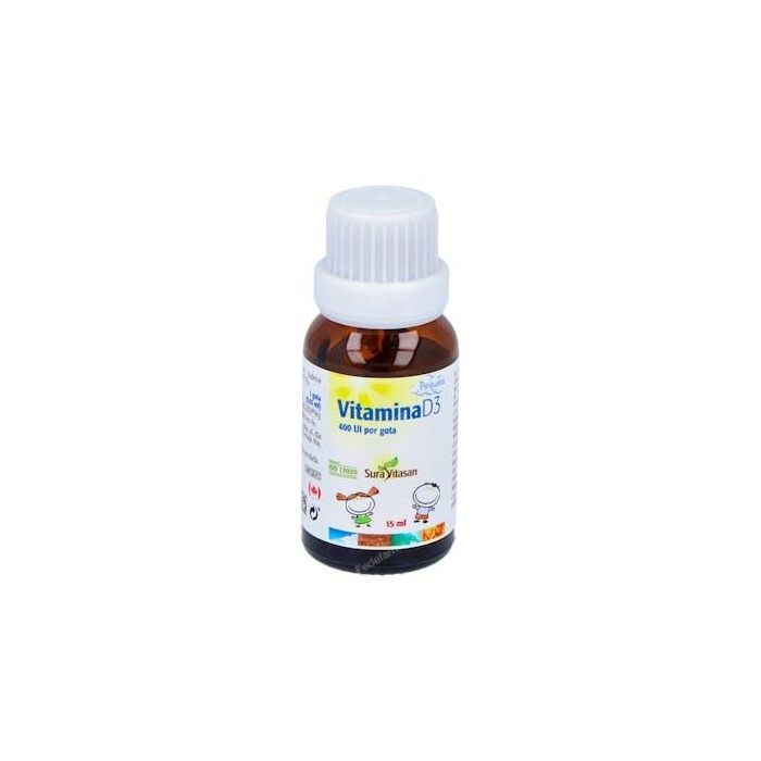 SURA VITASAN Vitamina D3 Peques 400 UI Colecalciferol en Gotas para Niños 15ml