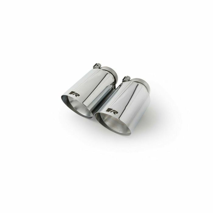 Remus REM002670SGR Set 2 Colas Escape Ø 102mm Corte Recto Angulado Cromado Acero Inoxidable Conexión Abrazadera Esférica Ajustable Homologado CEE