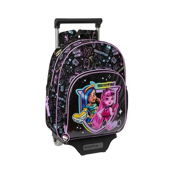 Mochila Escolar con Ruedas Monster High Negro 28 x 34 x 10 cm 0 Mochila Escolar con Ruedas Monster High Negro 28 x 34 x 10 cm 0