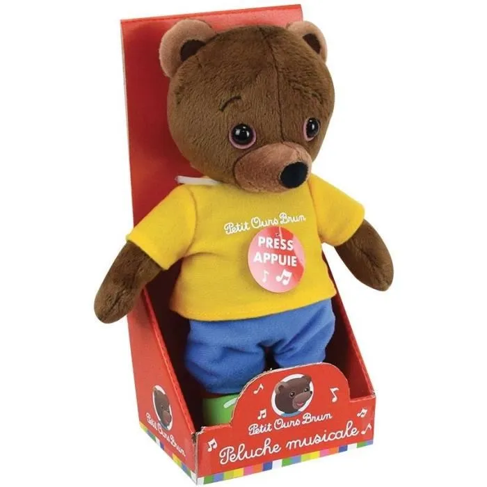 Jemini LITTLE BEAR BROWN Peluche musical para niños - 22 cm 2 Jemini LITTLE BEAR BROWN Peluche musical para niños - 22 cm 2