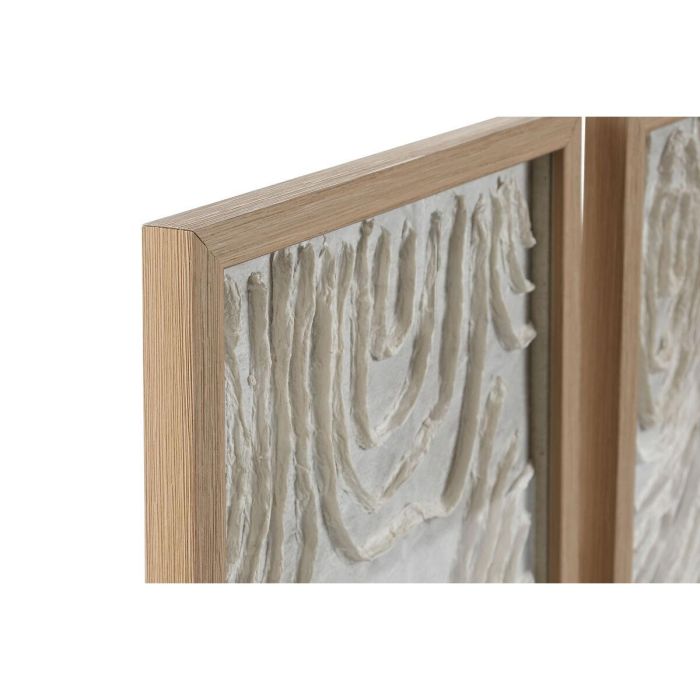 Cuadro Scandi DKD Home Decor Blanco Natural 2 x 35 x 25 cm Set de 2 3 Cuadro Scandi DKD Home Decor Blanco Natural 2 x 35 x 25 cm Set de 2 3