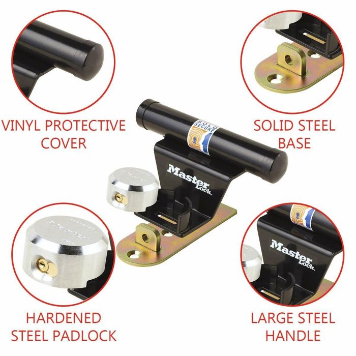 MASTER LOCK Cerradura para puerta de garaje basculante - Negro 4 MASTER LOCK Cerradura para puerta de garaje basculante - Negro 4