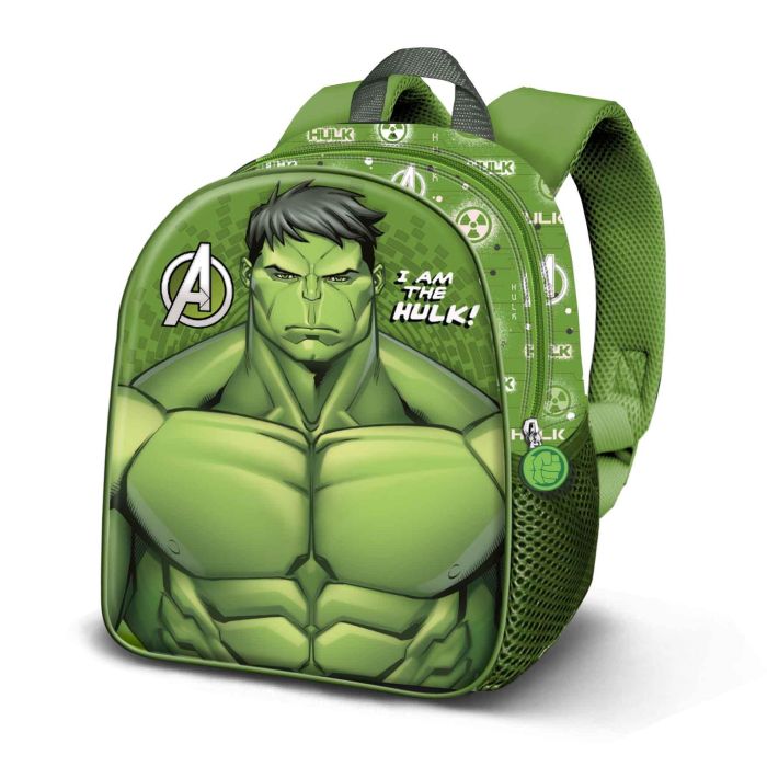 Mochila 3D Elite Rage Marvel Hulk Verde