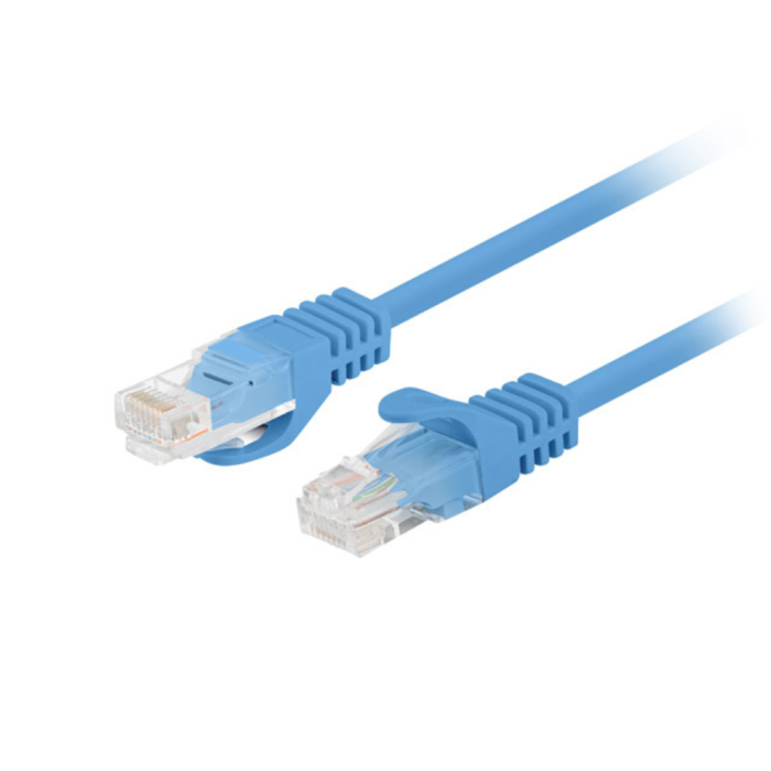 Lanberg PCU6-20CC-0025-B cable de red Cat6 U/UTP (UTP) 0,25 m Azul - Conectores RJ-45, 10000 Mbit/s