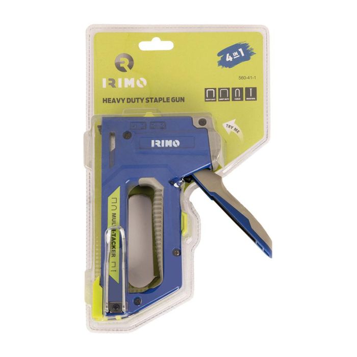 Irimo Grapadora 4 en 1 560-41lp-1, compacta y polivalente, ajuste de potencia, compatible con grapas heavy duty, ligeras, para cables y clavos tipo 18 2 Irimo Grapadora 4 en 1 560-41lp-1, compacta y polivalente, ajuste de potencia, compatible con grapas heavy duty, ligeras, para cables y clavos tipo 18 2