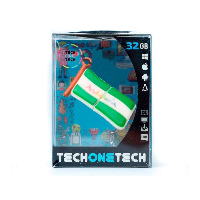 Memoria Usb Tech On Tech Bandera Andalucia 32 grb 3