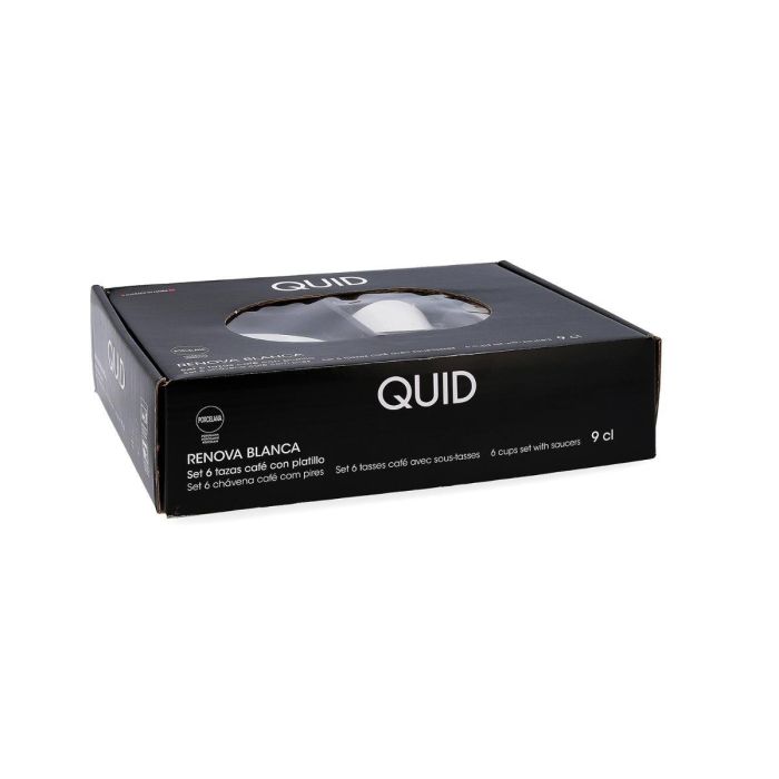 Quid Set 6 Tazas con Plato Porcelana Blanca Renova 9 cL - Apto Lavavajillas y Microondas 2 Quid Set 6 Tazas con Plato Porcelana Blanca Renova 9 cL - Apto Lavavajillas y Microondas 2