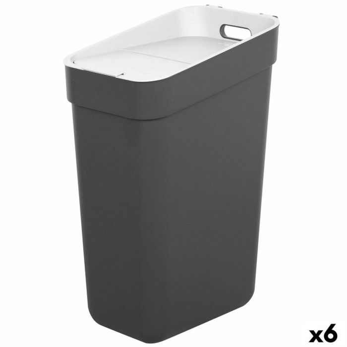 Cubo de basura Curver Gris Plástico 30 L (6 Unidades) Cubo de basura Curver Gris Plástico 30 L (6 Unidades)
