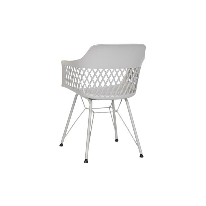 DKD Home Decor Silla Scandi Gris Claro 57 x 80.5 x 57 cm Pp Metal 5