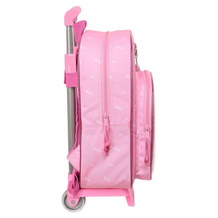 Mochila Escolar con Ruedas Barbie Girl Rosa 26 x 34 x 11 cm 1