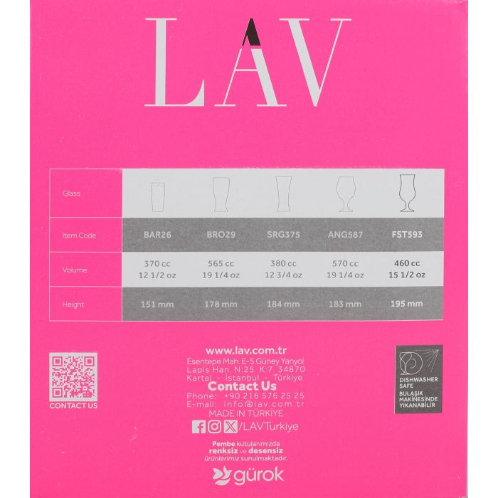 Lav Set 6 Copas Cocktail 460Cc Fiesta 8x8x20 cm (4 Cajas) Lav Set 6 Copas Cocktail 460Cc Fiesta 8x8x20 cm (4 Cajas)