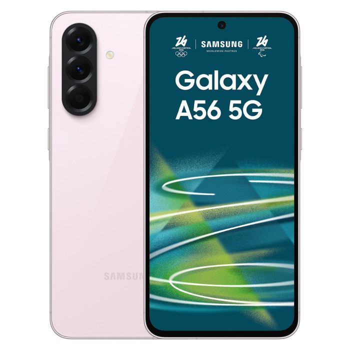 Samsung Galaxy A56 5G Smartphone, 6.7" Super AMOLED 120Hz, 8GB RAM, 256GB, Cámara 50MP, IP67, Batería 5000mAh, Android 15, Awesome Pink Samsung Galaxy A56 5G Smartphone, 6.7" Super AMOLED 120Hz, 8GB RAM, 256GB, Cámara 50MP, IP67, Batería 5000mAh, Android 15, Awesome Pink