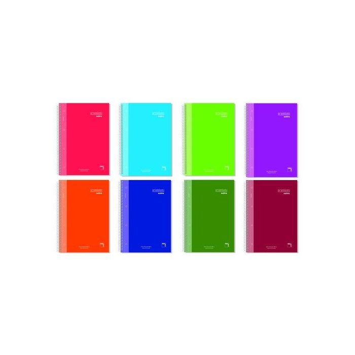 Bloc Pacsa Premium Extra Micro.Tapa Extra A4 120H Cuadric.5X5 90G 5 Col. Banda Surtido (8 Col.) (Set de 4)