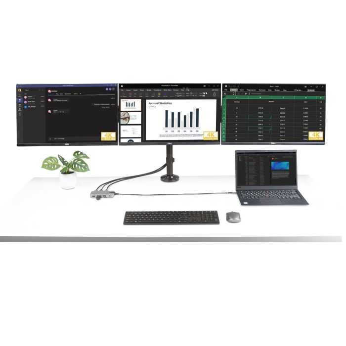 Hub USB-C Startech 117B-USBC-MULTIPORT Gris 100 W 5 Hub USB-C Startech 117B-USBC-MULTIPORT Gris 100 W 5