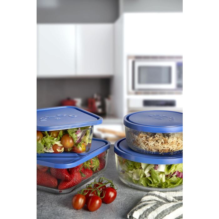 Igloo Fiambrera Redonda con Tapa, 21.5 cm de Diámetro, Azul - Capacidad 2200 cc (6 Unidades) 3
