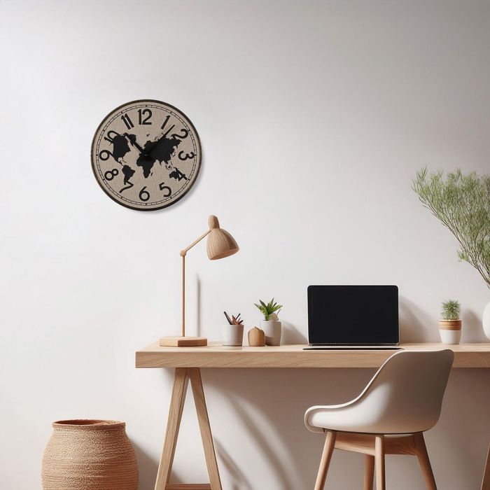 Reloj De Pared Mapa 40Cm Versa (2 Unidades) 1 Reloj De Pared Mapa 40Cm Versa (2 Unidades) 1