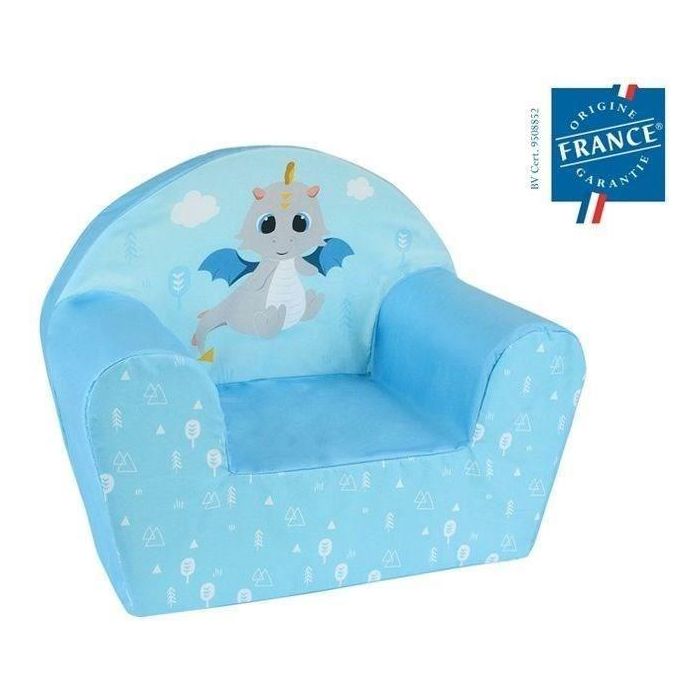 Fun House Sillón club infantil LEON LE DRAGON de espuma ligera, funda lavable, 42x52x33 cm 0 Fun House Sillón club infantil LEON LE DRAGON de espuma ligera, funda lavable, 42x52x33 cm 0
