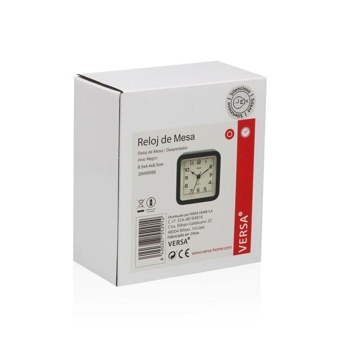Reloj de Mesa Versa Alvo Negro 1 Reloj de Mesa Versa Alvo Negro 1