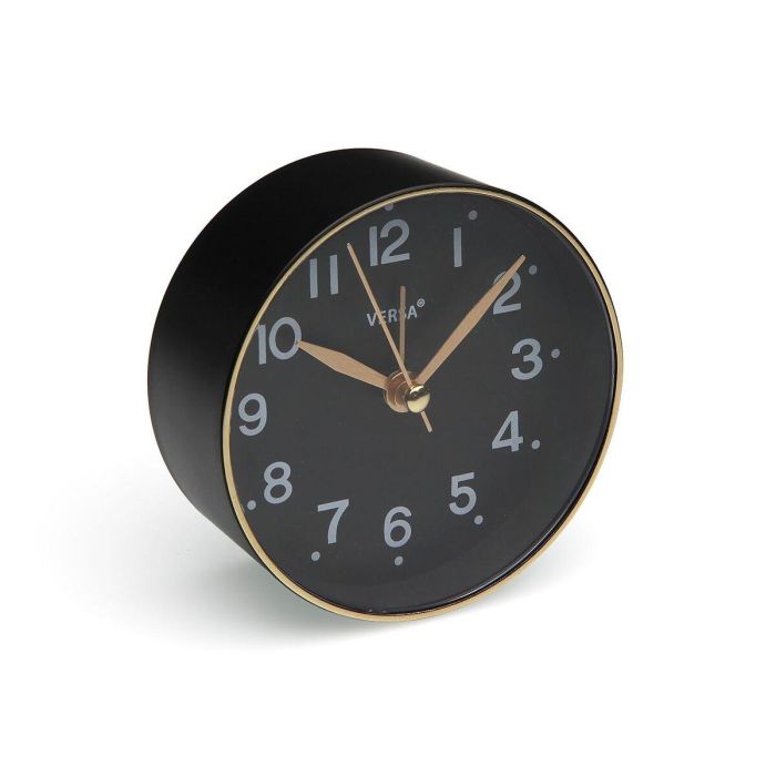 Reloj-Despertador Versa Negro Plástico Reloj-Despertador Versa Negro Plástico