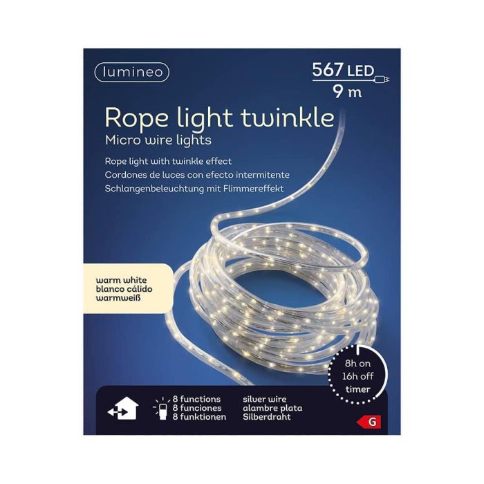 Cordon de luces con efecto intermitente 567 leds 9 m 2 Cordon de luces con efecto intermitente 567 leds 9 m 2