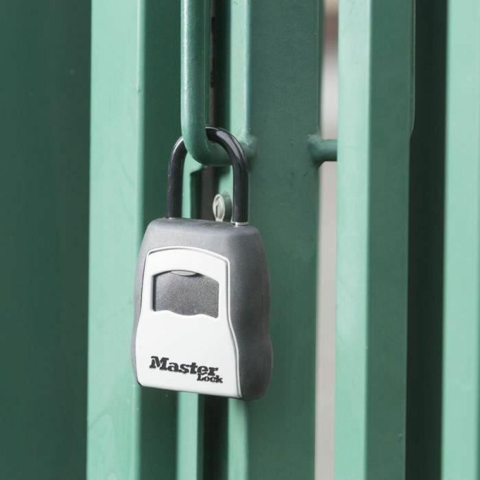 Master Lock Caja de Seguridad para Llaves con Combinación Programable de 4 Dígitos, Resistente a la Intemperie, Cuerpo de Aluminio y Mango 2