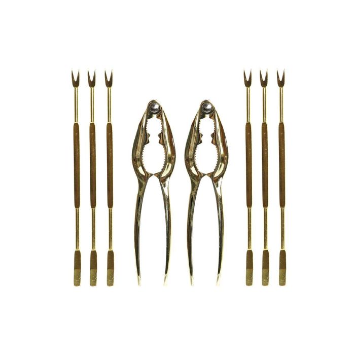 Utensilios DKD Home Decor Dorado 3 x 15 x 3 cm Set de 8 3