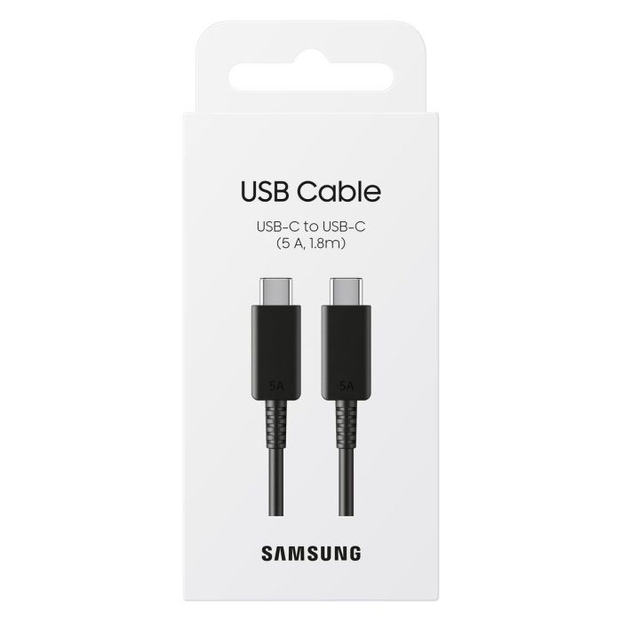 Samsung EP-DX510JBEGEU Cable USB-C a USB-C 5A 1,8M Negro 4 Samsung EP-DX510JBEGEU Cable USB-C a USB-C 5A 1,8M Negro 4