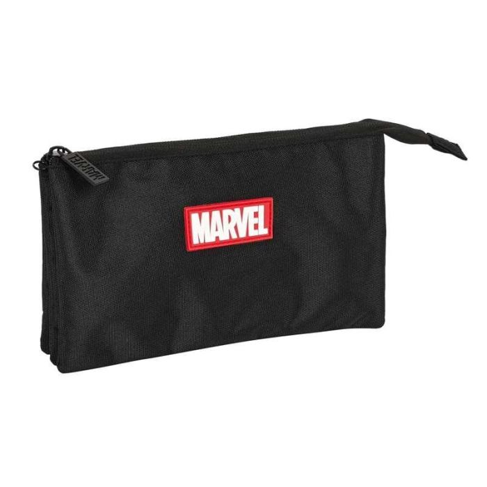 Portatodo Triple Marvel Negro (22 x 12 x 3 cm) 8 Portatodo Triple Marvel Negro (22 x 12 x 3 cm) 8