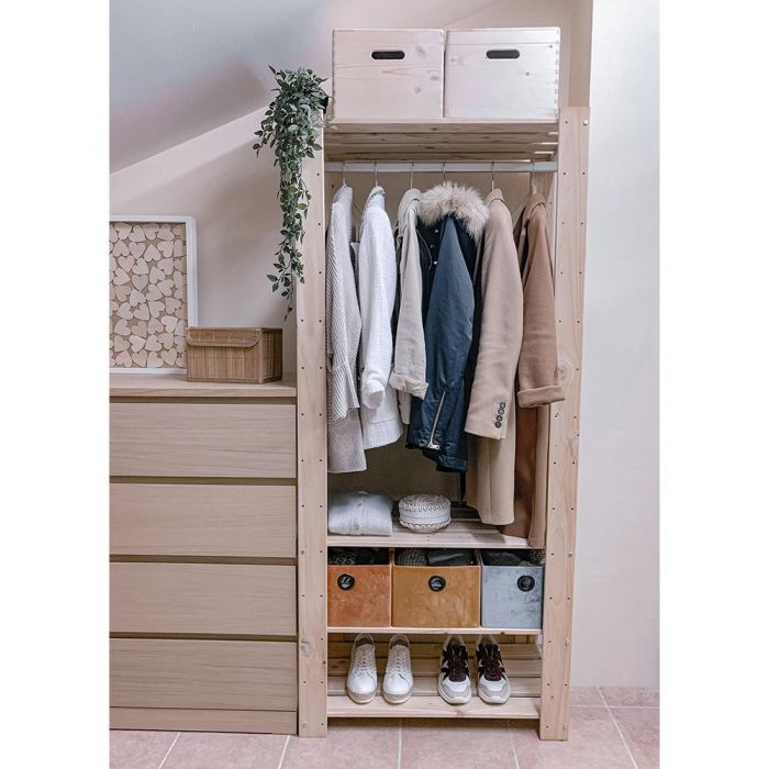 Astigarraga Kit vestidor Evolution 76,5 x 38,5 x 174,5 cm en madera de pino macizo 2